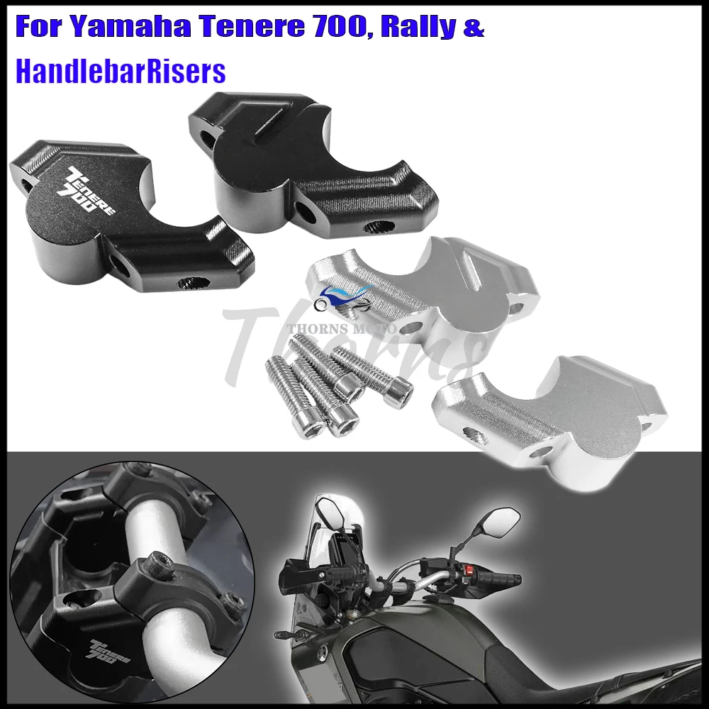 

Для Yamaha Tenere700 Tenere 700 2019-2023 алюминиевая ручка 28 мм, адаптер для подъемного зажима, руль, аксессуары для мотоциклов