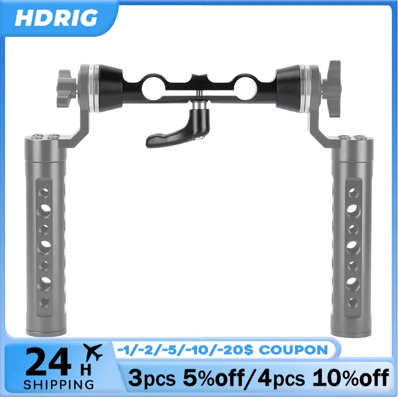 HDRIG 15Mm Railblock Với ARRI Dây Kết Nối Ốp Cho Cầm Tay DLSR Camera Vác Vai Giàn Khoan