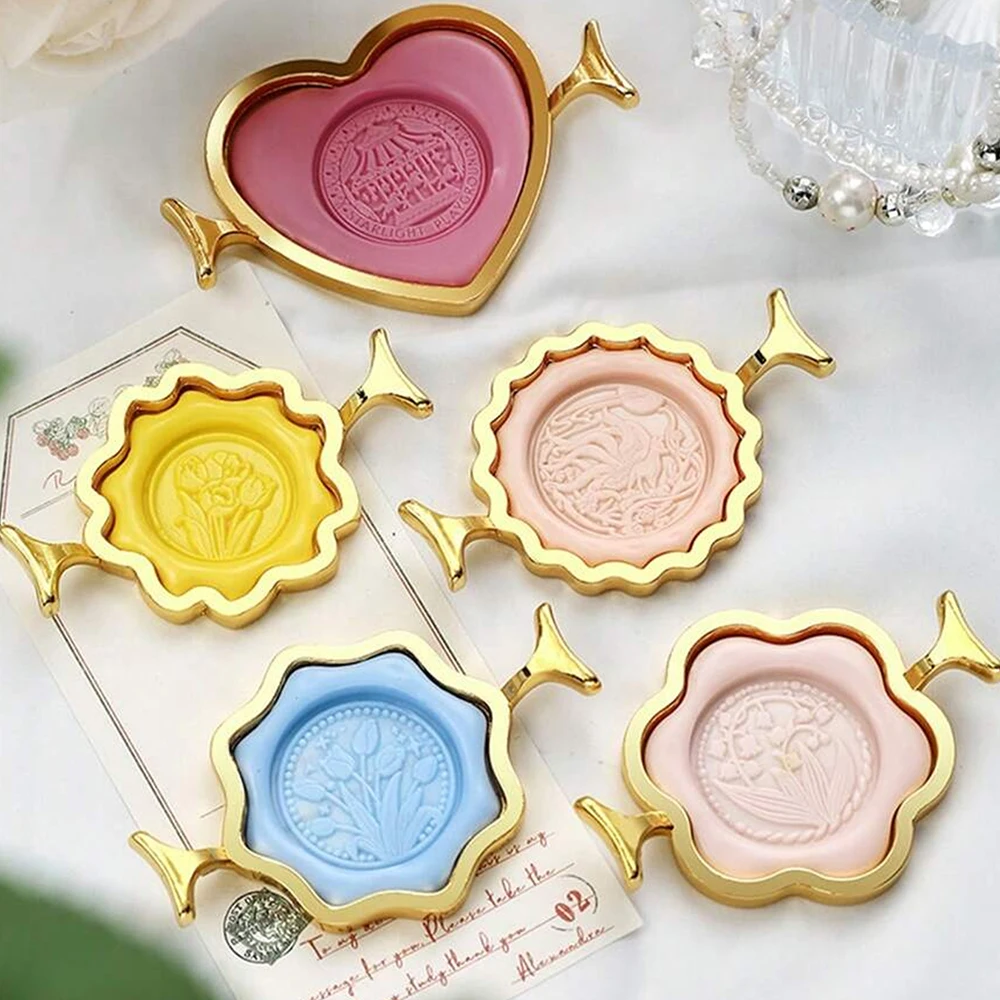 Metal Wax Seal Mold for 1 Inch Wax Seal Stamp for Wedding Invitations Cards Gift Wrapping Decoration Envelopes Wine Packaging