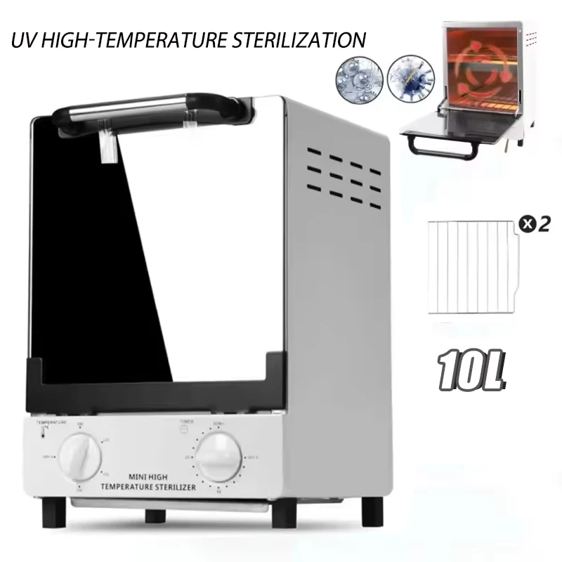 Sterilizzatore a Calore Secco 10L UV ad Alta Temperatura per Strumenti Metallici, con Timer, per Manicure e Odontoiatria, Uso Domestico