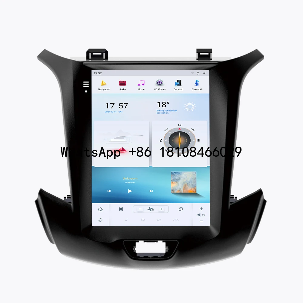 

10.4\" Android Car for DVD GPS Navigation Player Vertical Screen Chevrolet Cruze 2015-2017 Support Radio Mirror Link Playstore