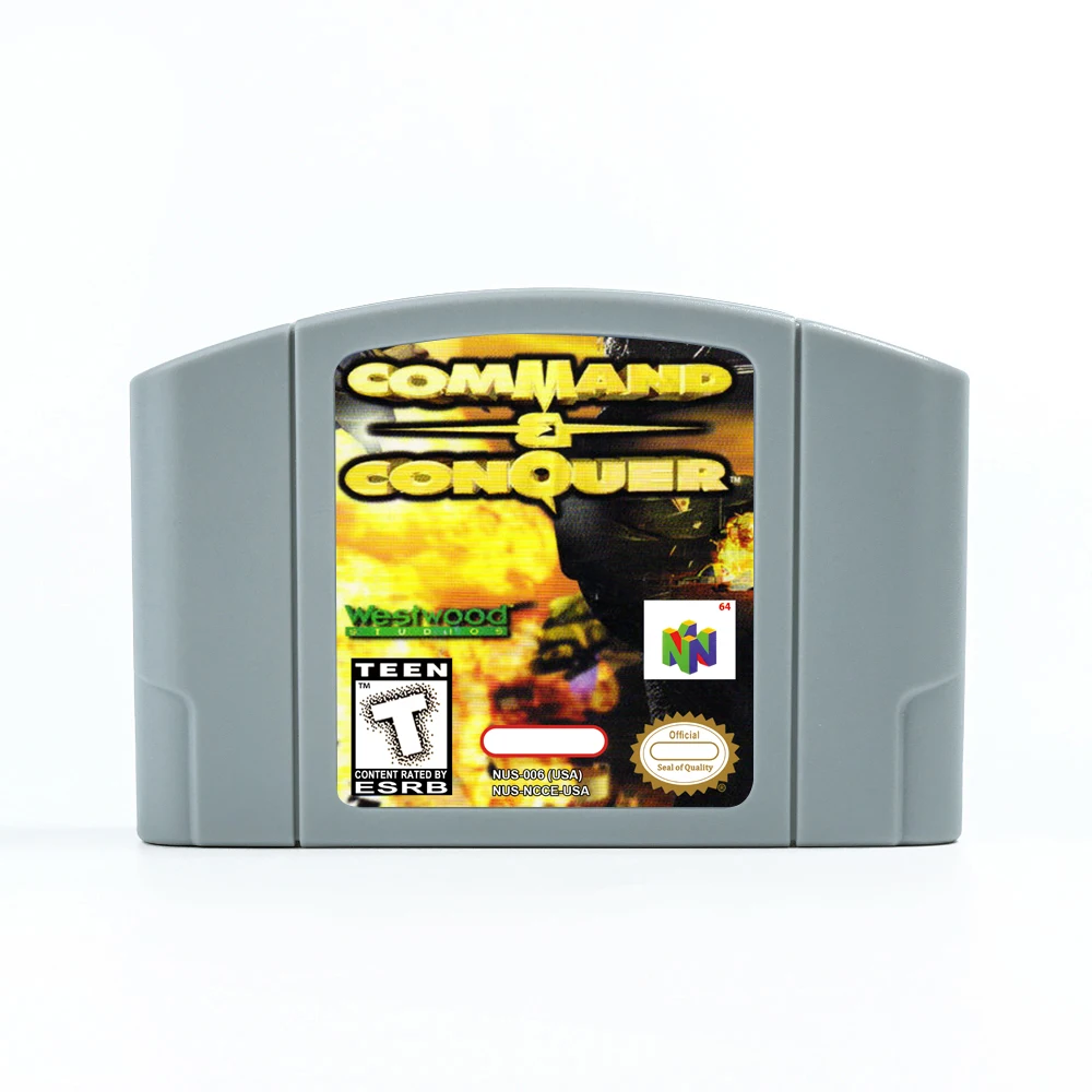 

Command & Conquer for Retro 64 Bit Game Cartridge USA Version NTSC FormatChidren Gift Gaming