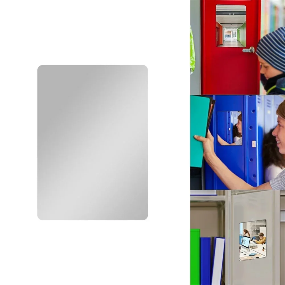 مرآة خزانة مغناطيسية للحمام المدرسي وخزانة الثلاجة ومرايا تزيين بنمط هندسي إبداعي #4
