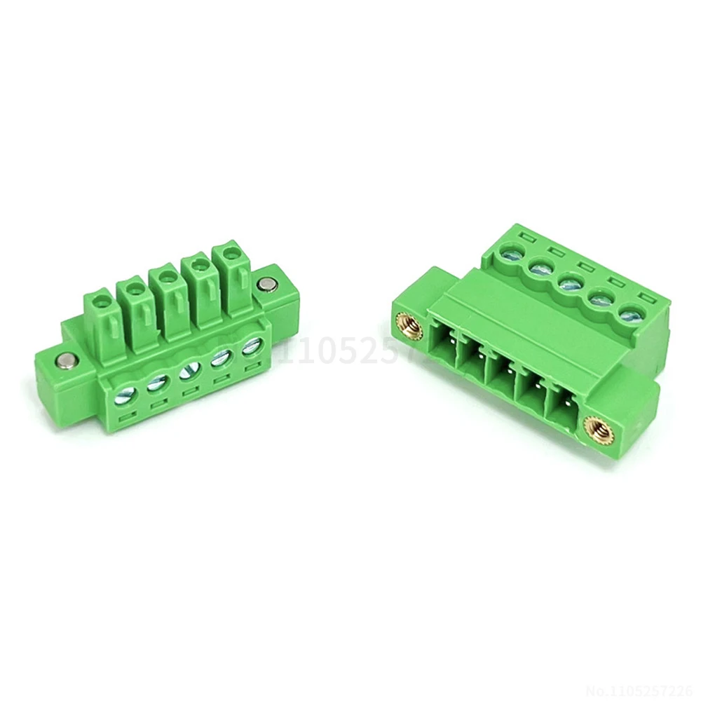 (1 Set) KF 2EDGRKM 2EDGKPM - 3.5 mm Terminal Block Set 2–24P with Flange Plug-in Type with Lugs 15EDGKM 15EDGKPM 3.5