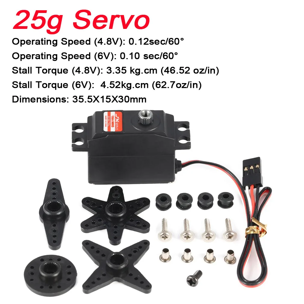 Serwo RC High Speed Metal Gears Mini Servo 9g 17g 25g 6kg 9kg 20kg 25kg Serwo do RC 1/8 1/12 1/10 RC Car Airplane Boat Robot