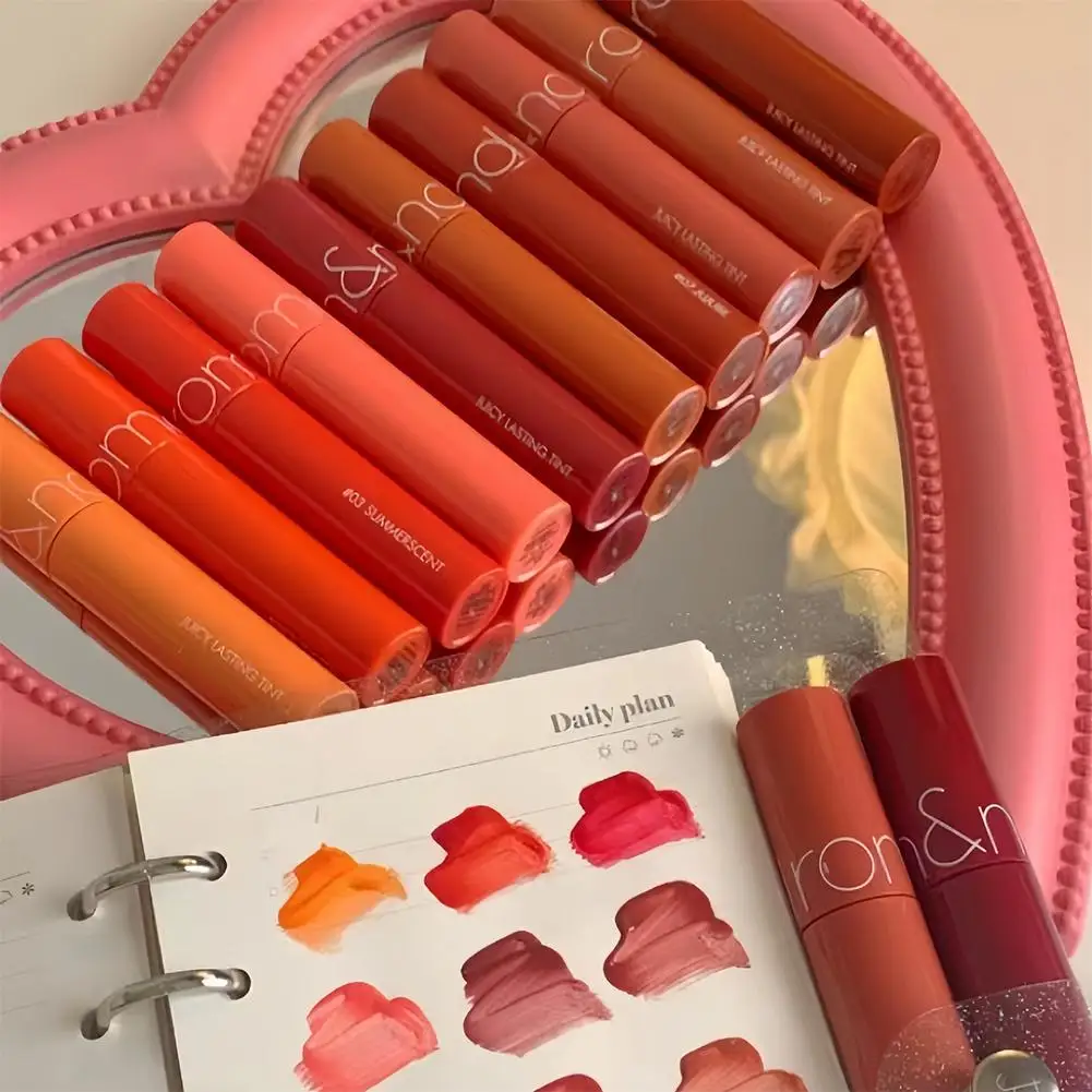 Tinte Labial Coreano Rom&nd Juicy Lasting - Efecto Espejo 3D, Brillo Labial Hidratante de Larga Duración para Labios Voluminosos, Brillantes e Iluminados