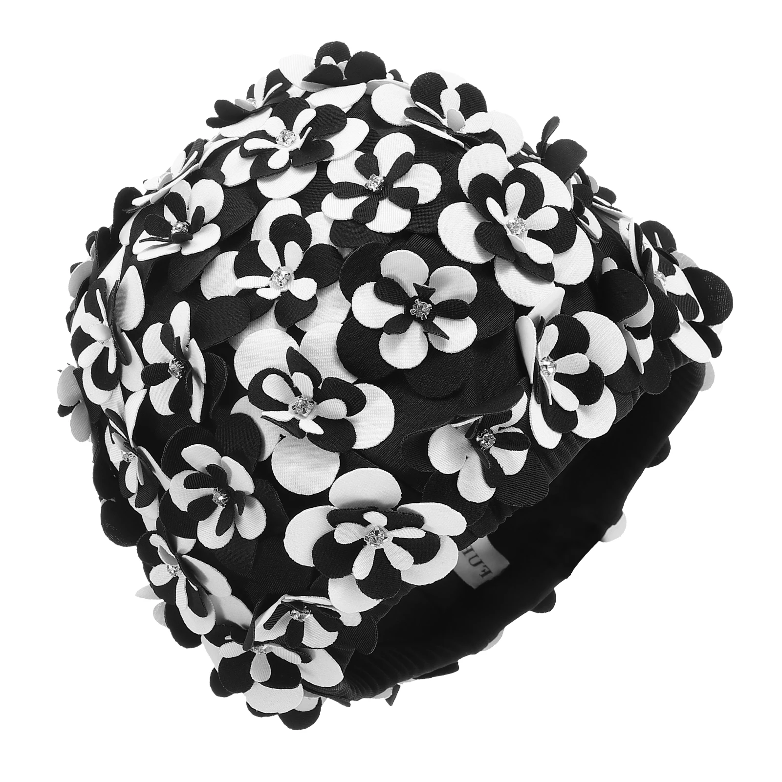 قبعة سباحة مقاومة للماء على شكل زهور للنساء، قبعة سباحة لحماية الشعر الطويل، قبعات سباحة مريحة مقاومة للاهتراء للاستخدام في الهواء الطلق #5