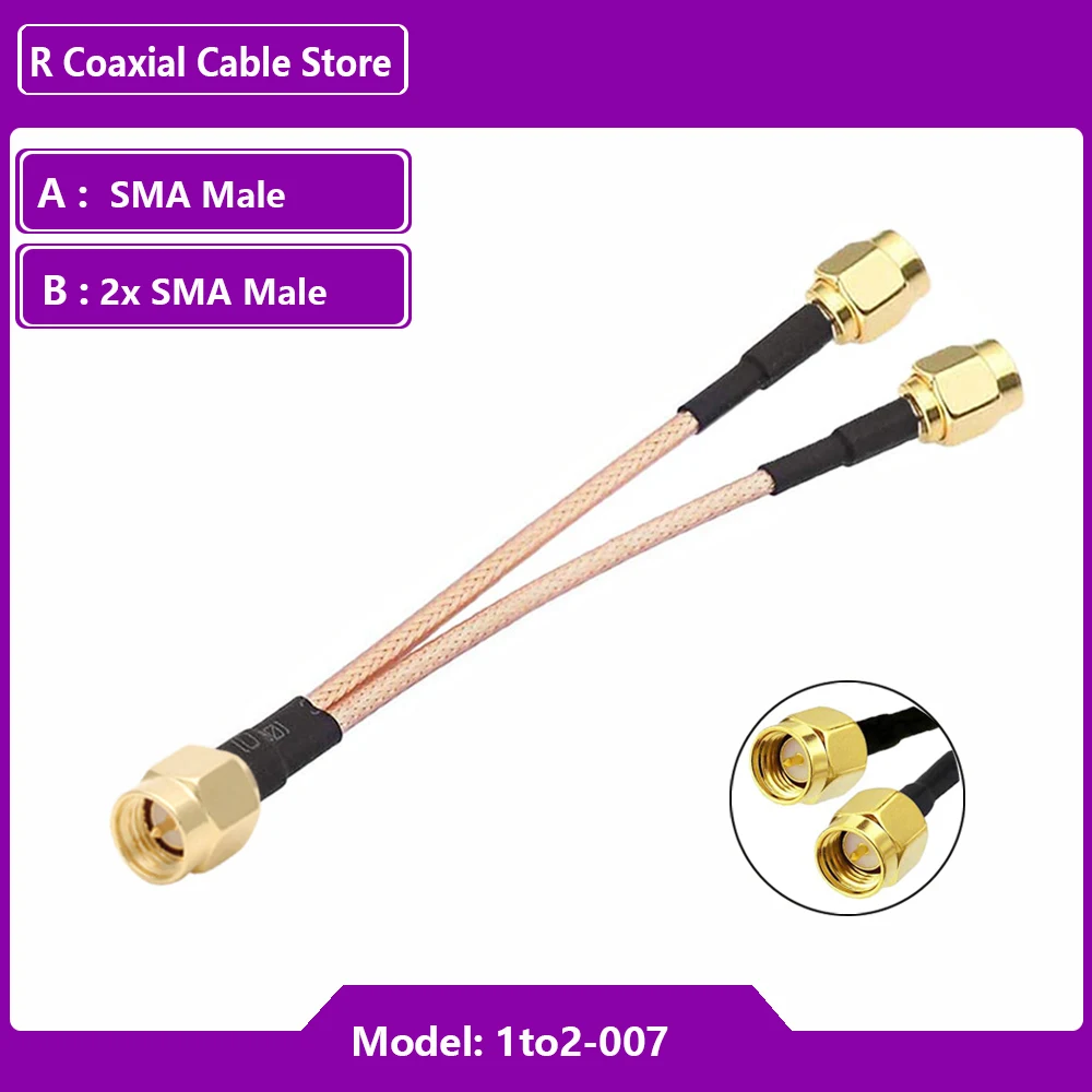 موصل SMA ذكر إلى 2x SMA أنثى ، تمديد الهوائي ، محوري الترددات اللاسلكية ، كابل RG316 ، مقسم ضفيرة ، 1إلى 2 Y نوع ، هواوي ، ZTE ، 3 ، 4 ، 5G مودم