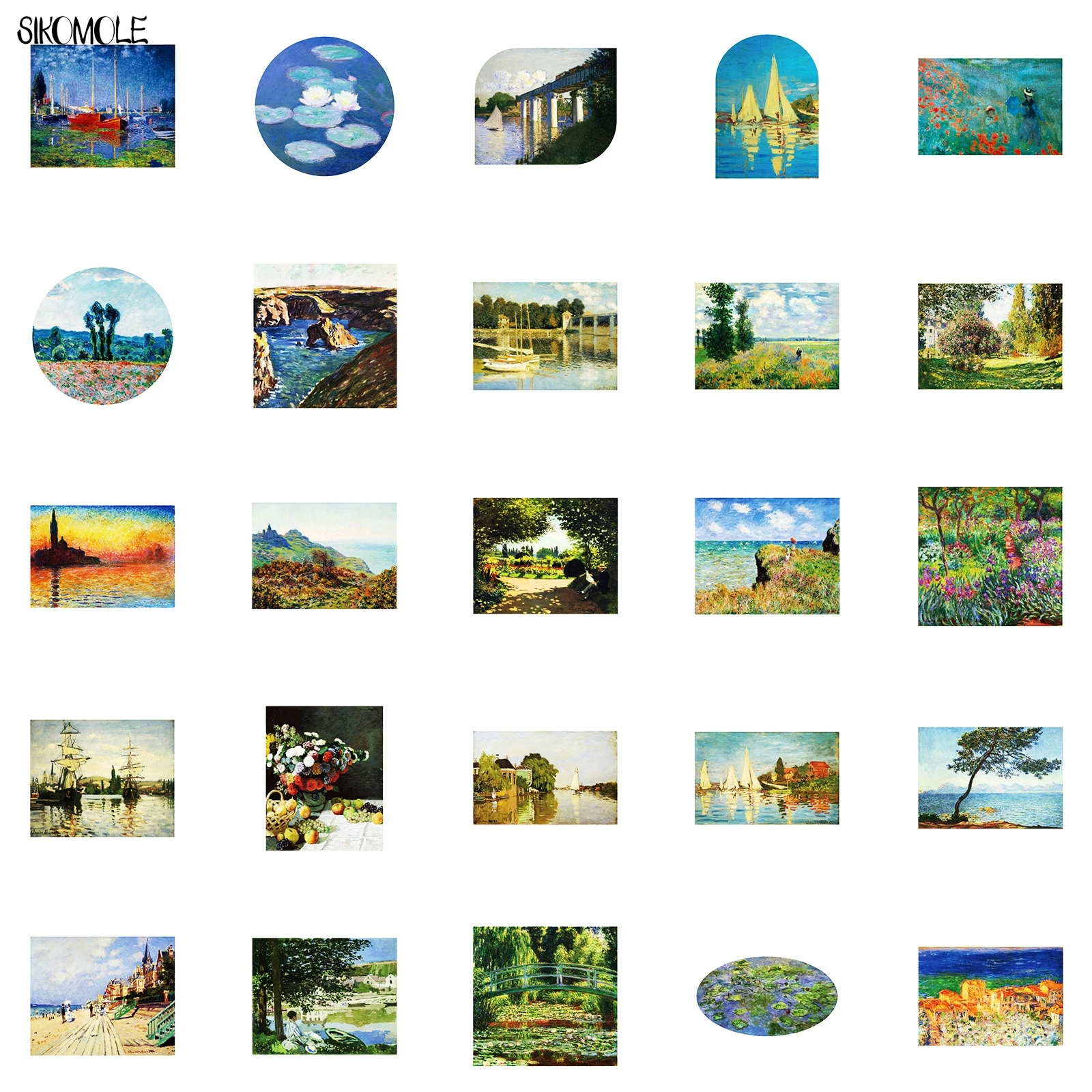 10/30/50 stücke Cartoon Romantische Ölgemälde Thema Aufkleber DIY Spielzeug Telefon Laptop Gitarre Reise Gepäck Skateboard Graffiti Aufkleber