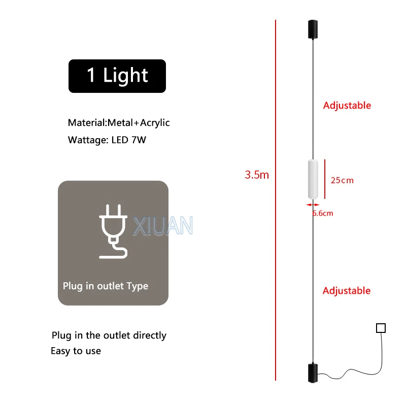 Moderne woonkamer slaapkamer LED-vloerlampen acryl schansen zwart lang hoog plafond vloerlamp voor hotel restaurant binnendecoratie