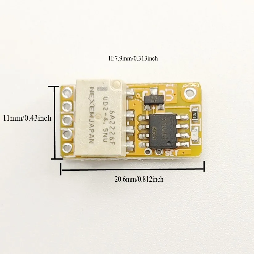 Push Button Mini Relay Contact RF Wireless Switches3.7v4.2v5v6v7.4v9v12v 433 Smart Home Mirco Tiny RF Momentary Remote Switches