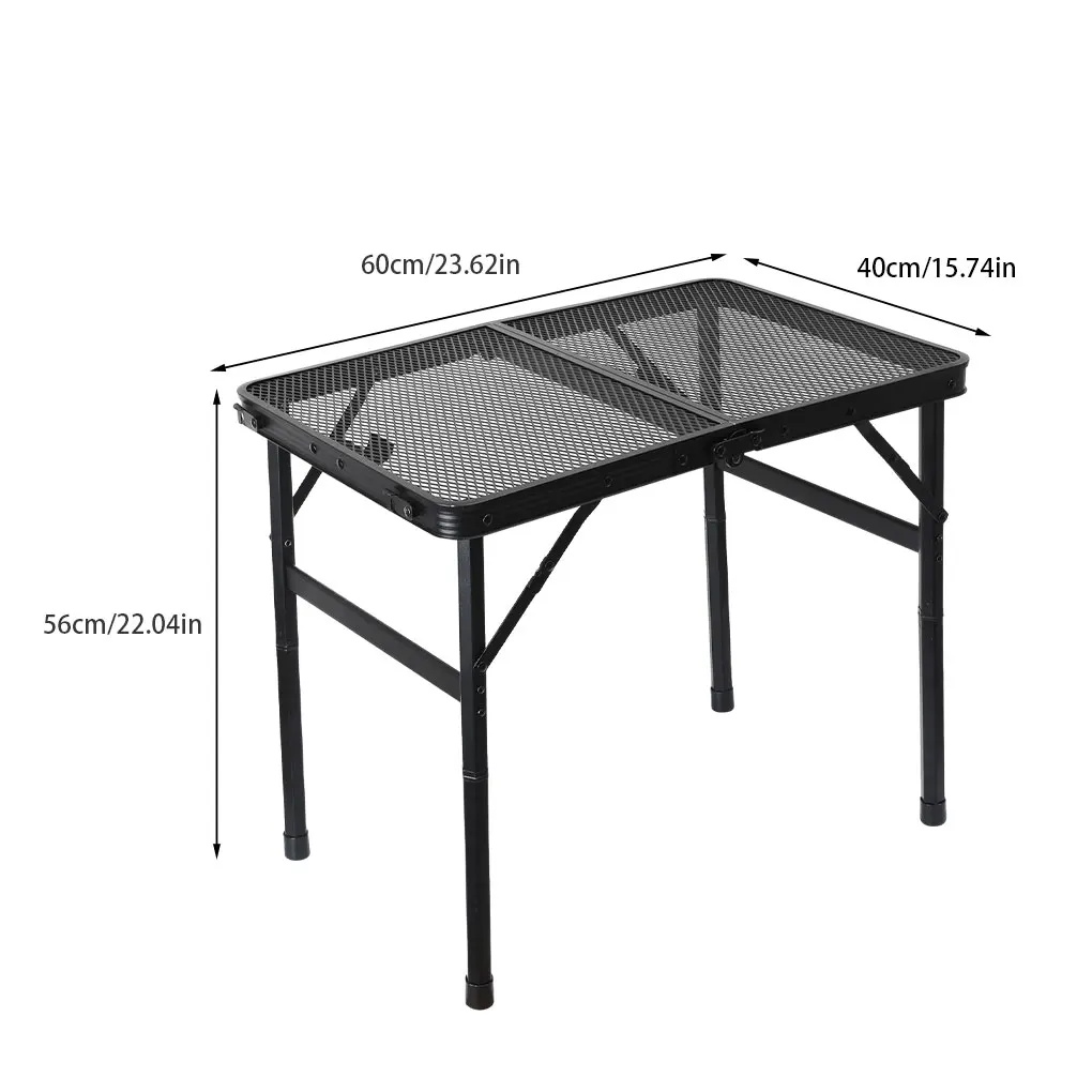 Portable Folding Table Easy Installation Wide Application Stable Structure Non-deformable Camping 60x40cm Outdoor Tool