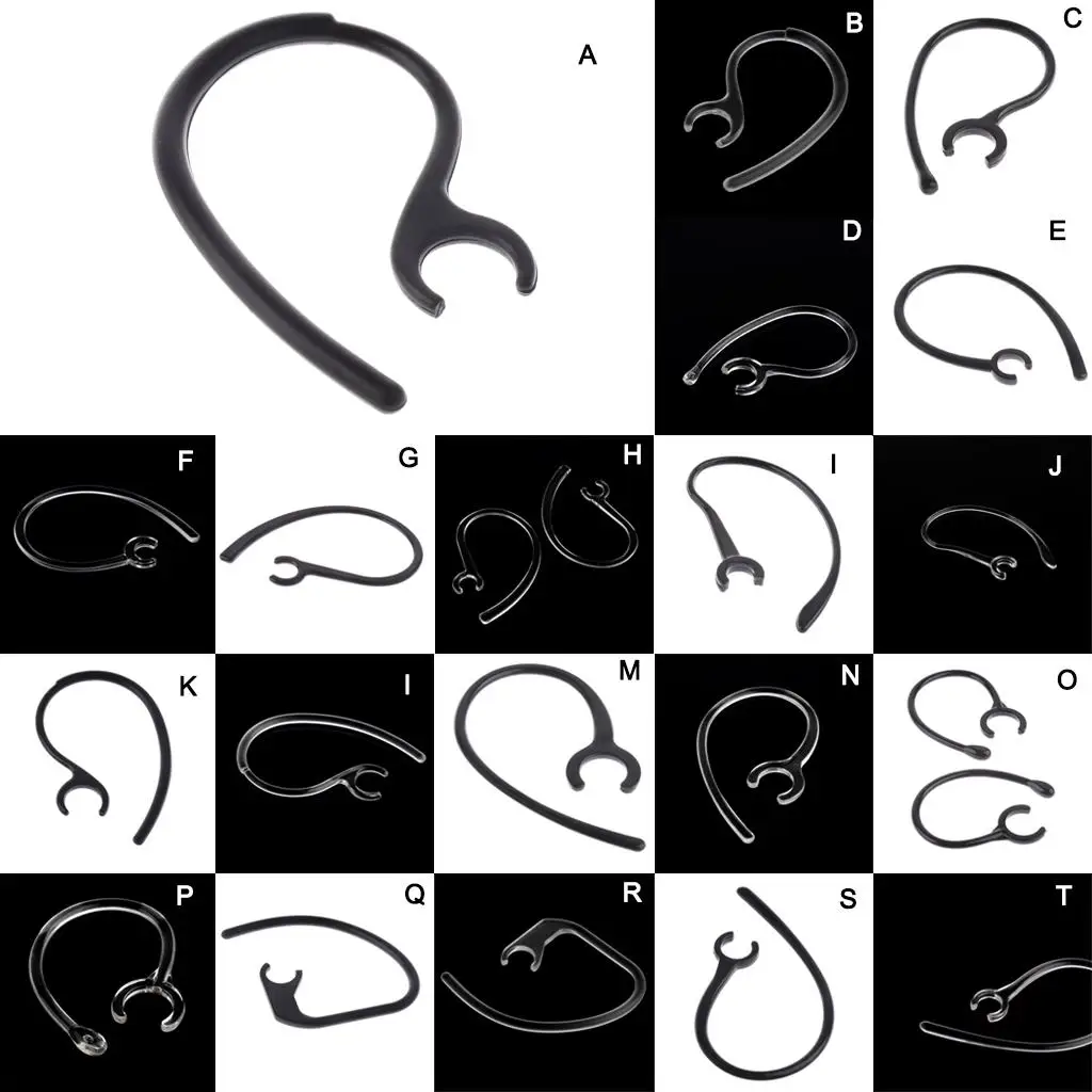 Bluetoothヘッドセットのイヤーフックループクリップの交換、10個