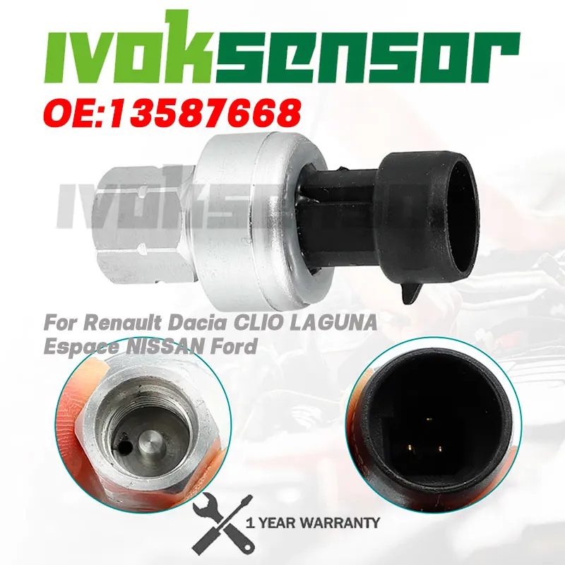 7700417506 7701205751 13587668 AC Air Conditioning Pressure Valve Sensor Switch For Renault Dacia CLIO LAGUNA Espace NISSAN Ford