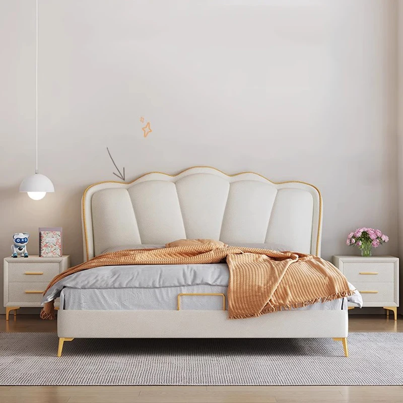 Moderne Luxus Bett Mädchen Design Europäischen Einfache Schönheit Prinzessin Bett Schlafen Lagerung King Size Muebles Lounge Suite Möbel