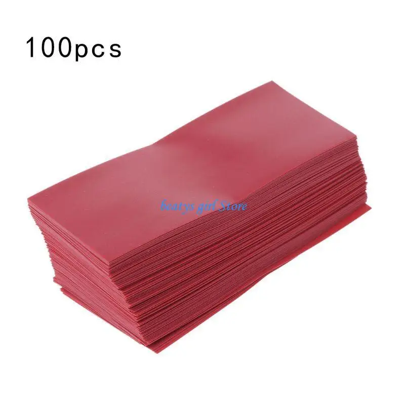 C7AB 100PCS 30x72mm 18650 Battery Wrap PVC Heat Shrink Tubing For Battery Film