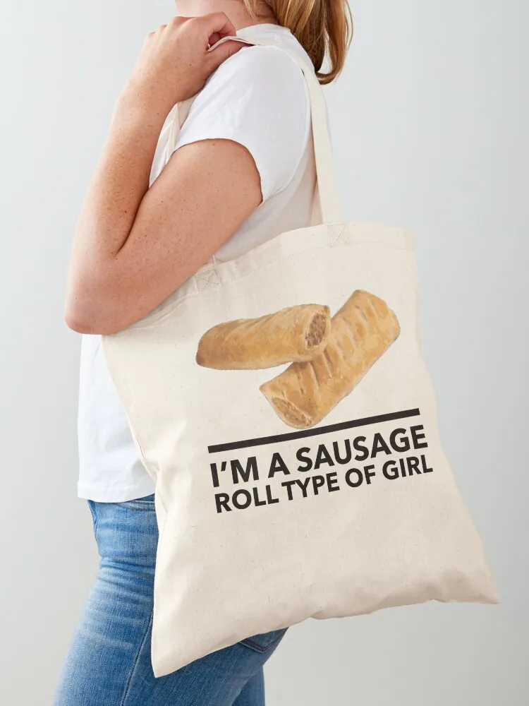 Sausage Roll Girl Tote Bag Canvas shopper bags for women shopping trolley bag