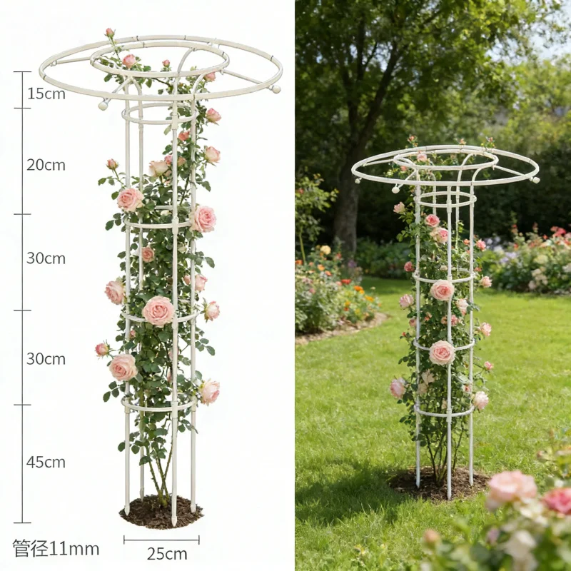

Umbrella Shaped Mushroom Head Plant Trellis Climbing Vine Support Rack for Rose Clematis Potted Flowers Outdoor Garden Home Use