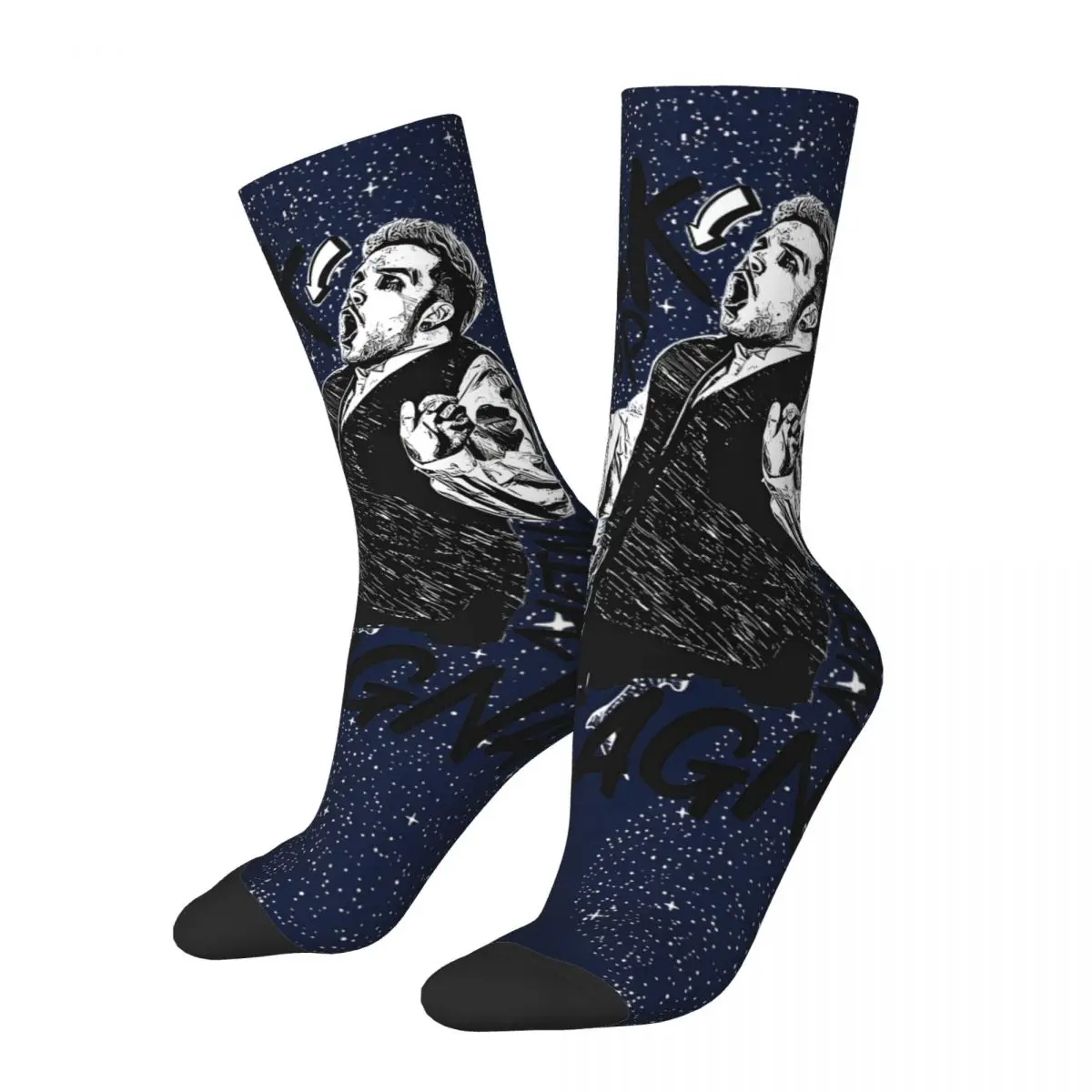 Rock Punk Men's Socks Retro Harajuku Baby Lasagna Street Style Novelty Casual Crew Sock