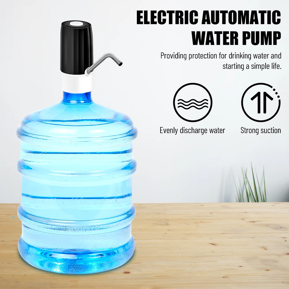 Intelligente wiederaufladbare automatische elektrische Wasserpumpe für Gallonen-Wasserspender, geräuschlose Wasserflaschenpumpe mit großem Eimer
