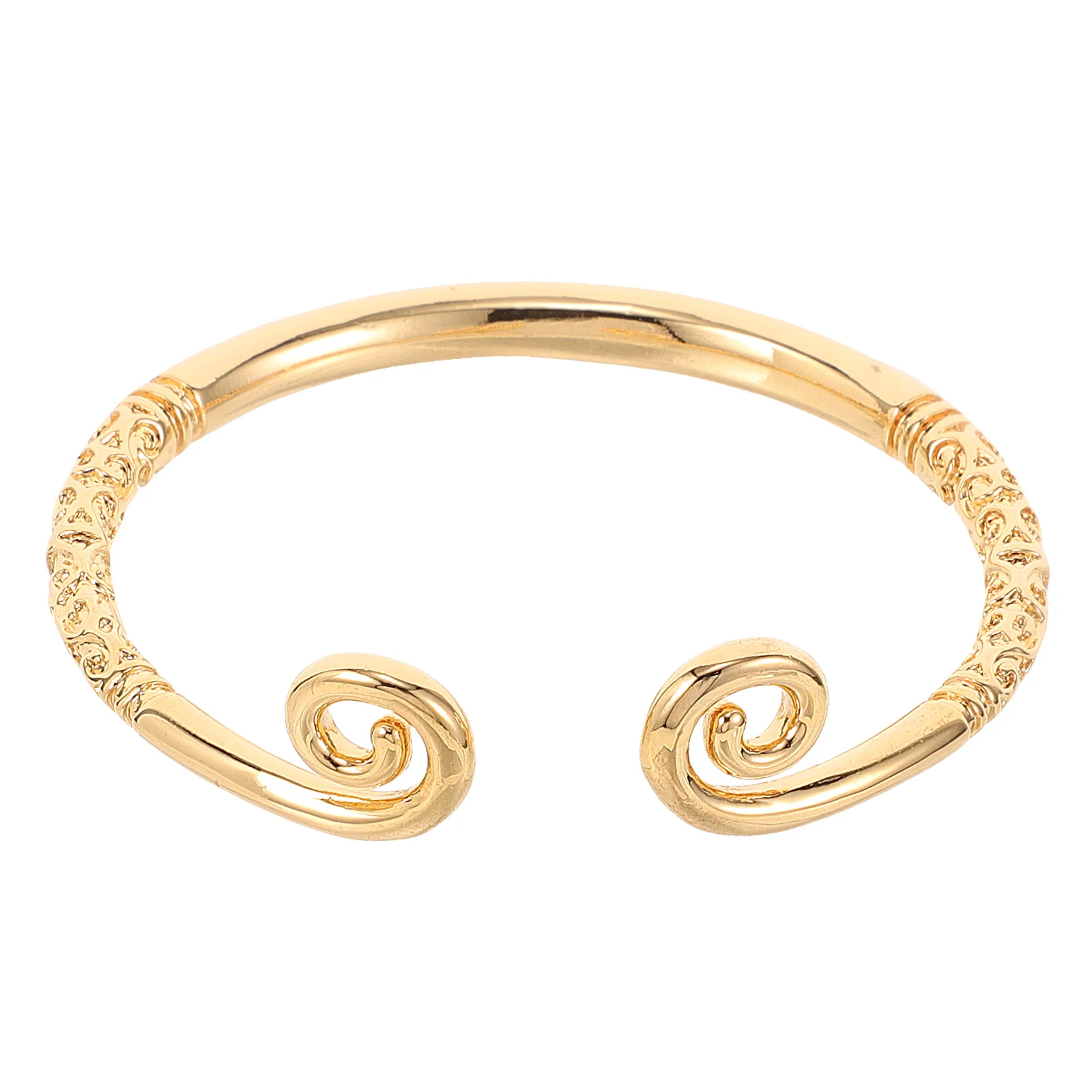 

Vintage Chinese Style Wukong Golden Plated Wire Bangle Bracelet Adjustable Open Cuff Jewelry For Women Men Wave Minimalist