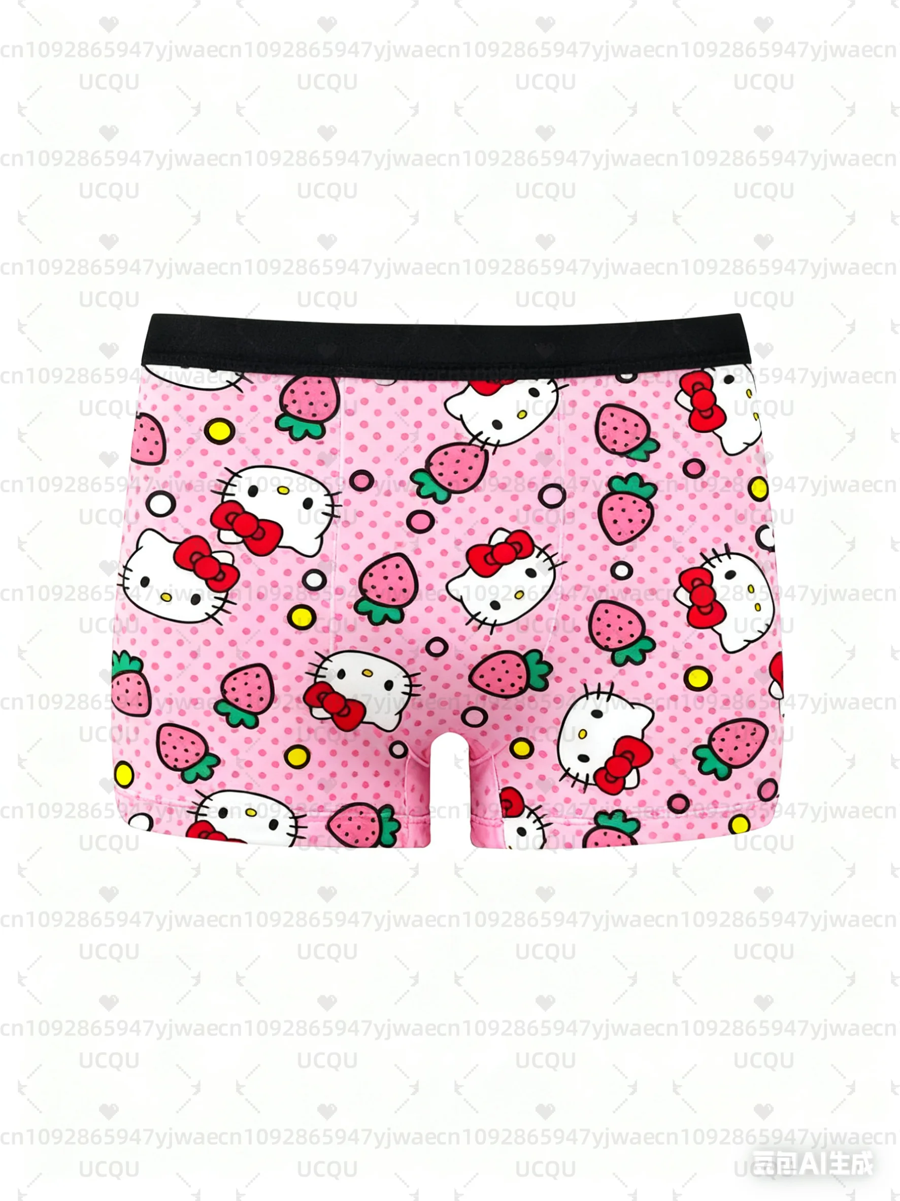 Hello Kitty Cartoon Anime Stampa Boxer sportivi da uomo Intimo sciolto e traspirante Boxer da donna
