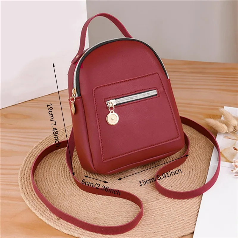 Mini Backpack Women PU Leather Shoulder Bag For Teenage Girls Kids Fashion New Small Bagpack Female Ladies School Backpack