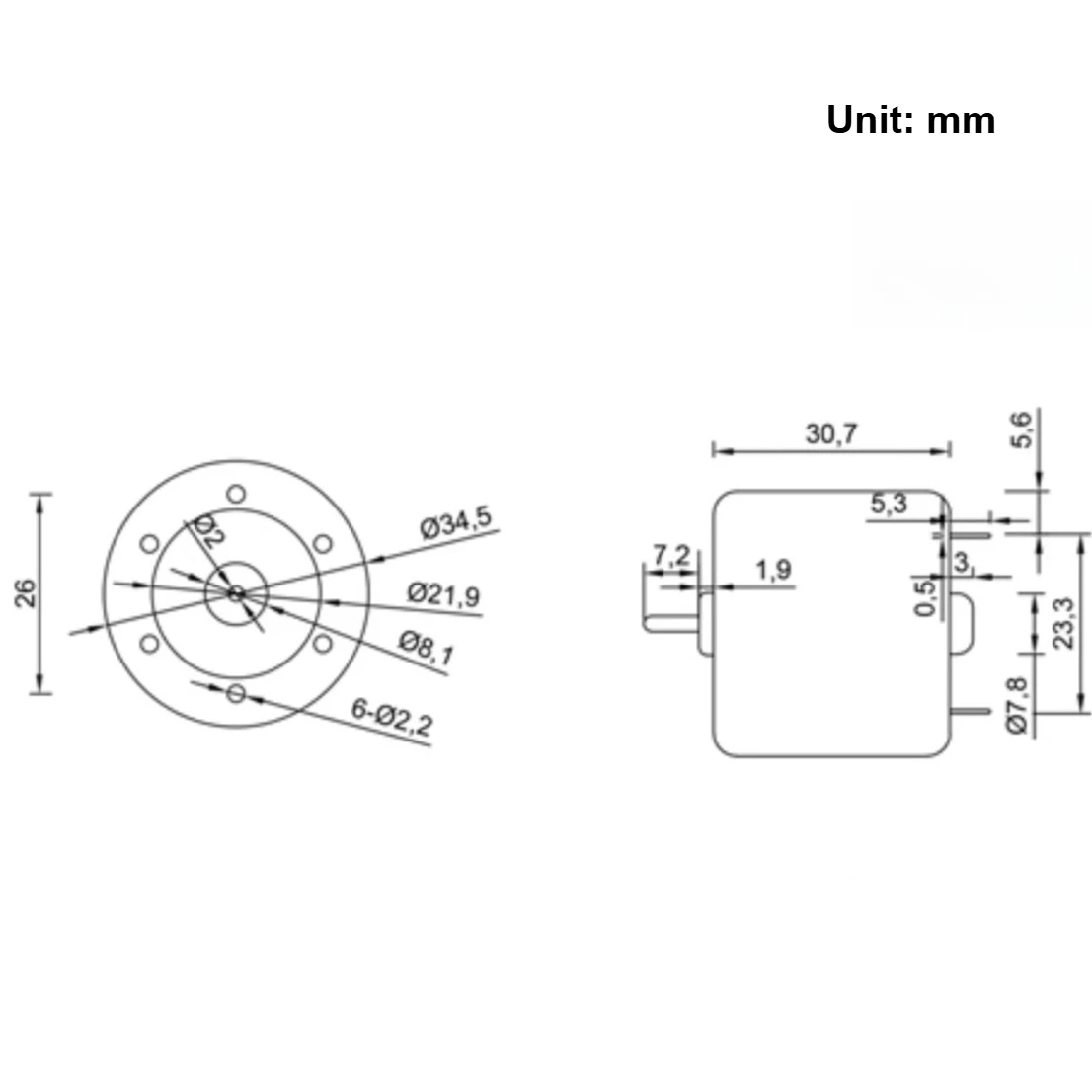 1pc 3530 Micro DC Gear Motor High Speed Motor 12V 24V 6000/10000rpm Small Motor Parking Lock Special
