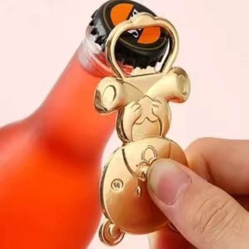 1pc Funny Beer Openers Tools Bar Decoration Kitchen Accessories Gadgets Baby Birthday Party Gifts Guest Bear Shape BottleOpener