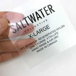 Custom DTF Heat Transfer Iron On Name Size Brand Logo Personalized Collar Neck Labels Stickers Washable Tags For T-Shirt Clothes