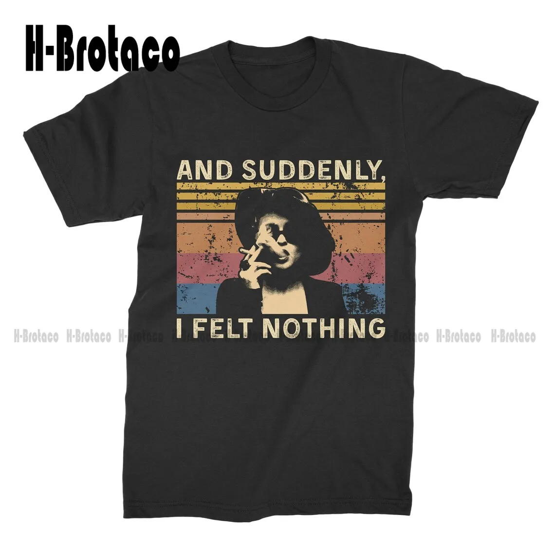 And suddenly, I Felt Nothing Fight Club Vinatge T-Shirt T Shirt Custom Aldult Teen Unisex Digital Printing Tee Shirts Xs-5Xl