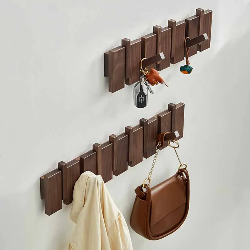 Entrance Hall Bedroom Hangers for Clothes Organizer Wood Multipurpose Hat Backpack Coat Shawl Storage Hanger Space Saver on Wall