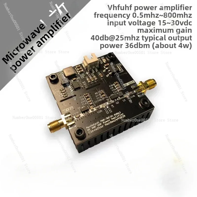 0.5~ 800MHz VHF UHF RF Power Amplifier 36dBm