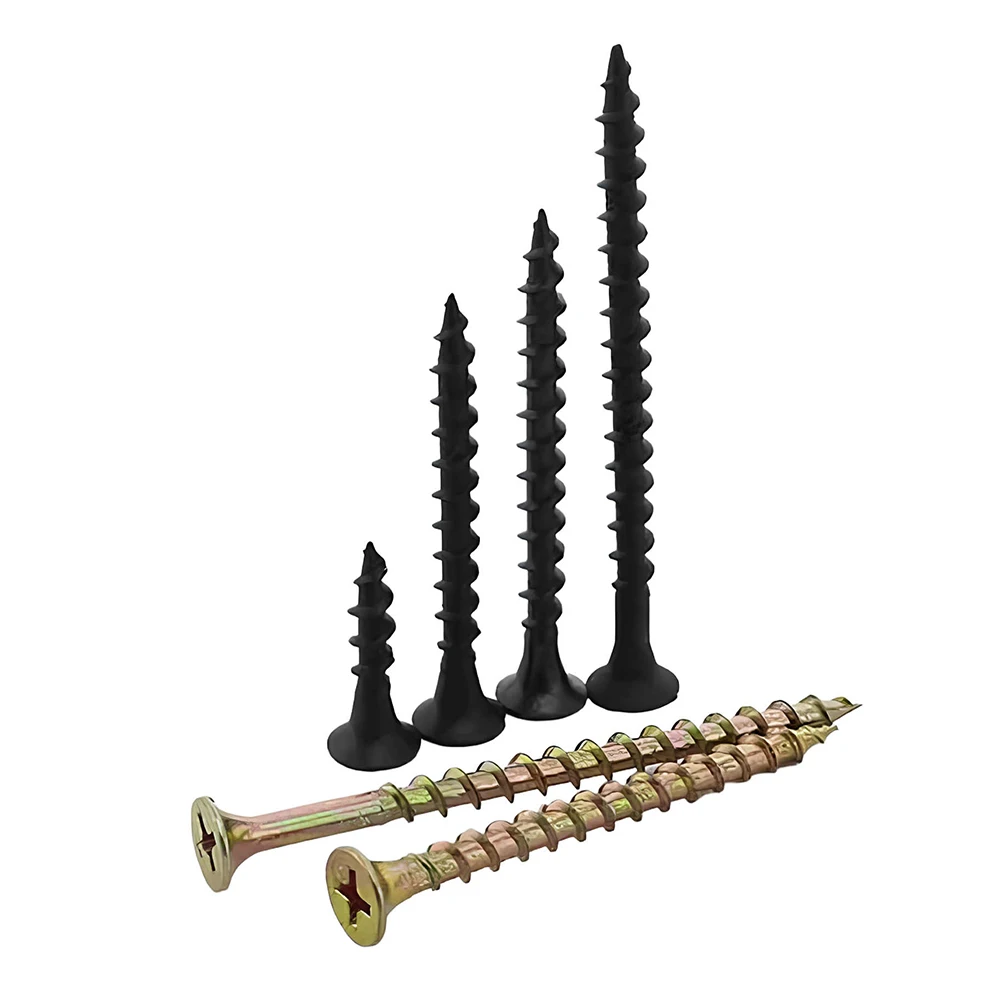50-200pcs Phillips Countersunk Head Wood Screws M4x16~70mm Carbon Steel Galvanizing Cross Flat Head Self Tapping Wallboard Nails