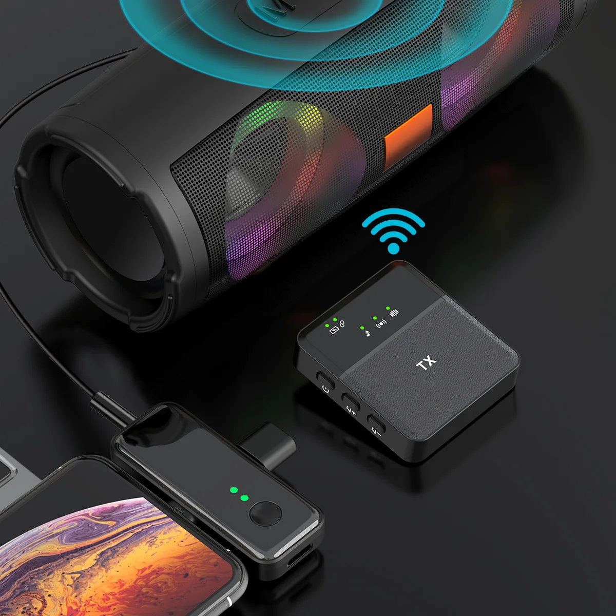 عشرة عناصر TLF Xtuga S31 محمولة 2.4 جيجا هرتز 3.5 ملم Type-C IOS 3 في 1 مشبك استقبال Lavalier على الميكروفون البث المباشر