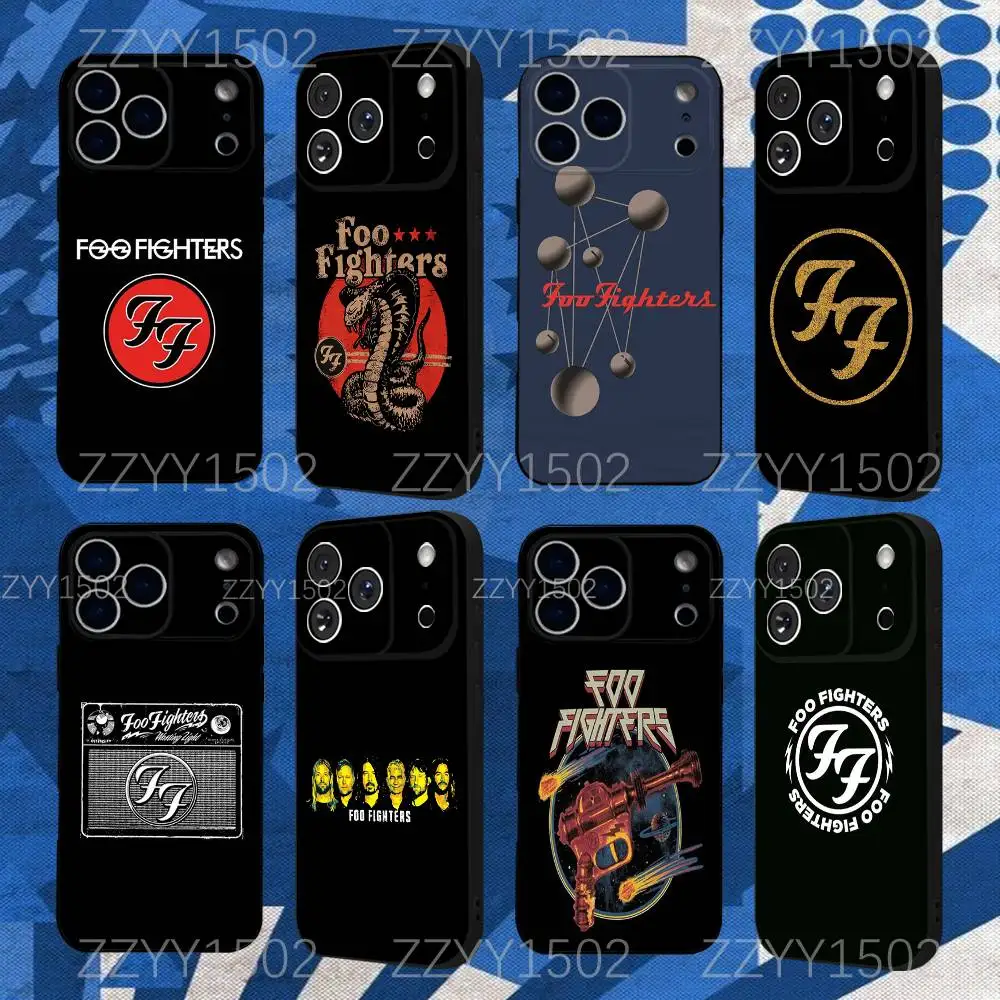 

F-Foo Band F-FightersS Phone Case For iPhone 17,16,15,14,13,12,Pro,Max,Plus,E,SE4,Air,Mini Black Funda Shell