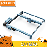 SCULPFUN S70 MAX 70W Laser Engraver, 36,000mm/min Fast Speed, 0.15x0.12mm Laser Spot, Offline Work, 830*800mm Large Working Area