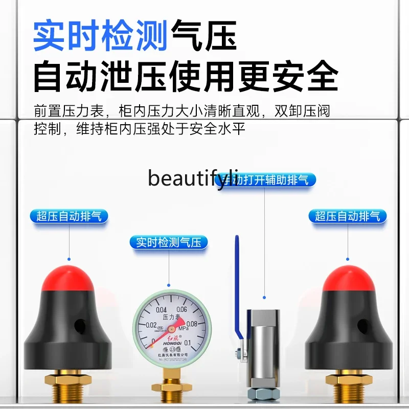 E132 Vaporiera Vaporiera ad alta pressione Riso Auto Vaporiera elettrica Armadio a gas Forno commerciale per mensa