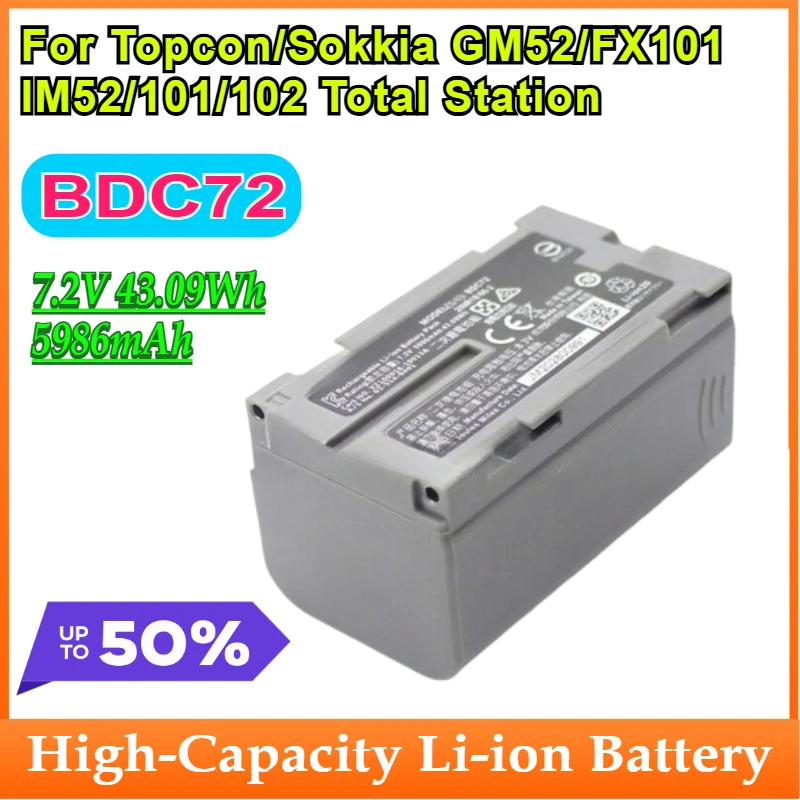 

BDC72 Li-ion Battery High Quality and Brand New Battery for Topcon/Sokkia IM52, GM52 Total Station