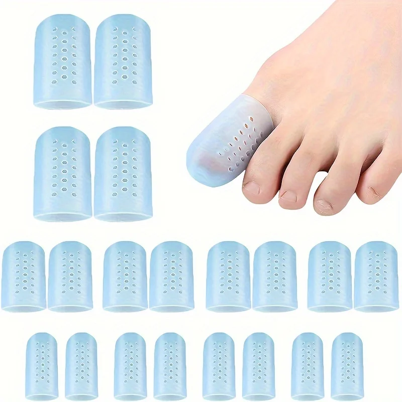 6PCS Toe Separator Breathable Silicon Toe Caps Toenails Protection Elasticity Anti-Friction Sweatproof Foot Protectors Cover