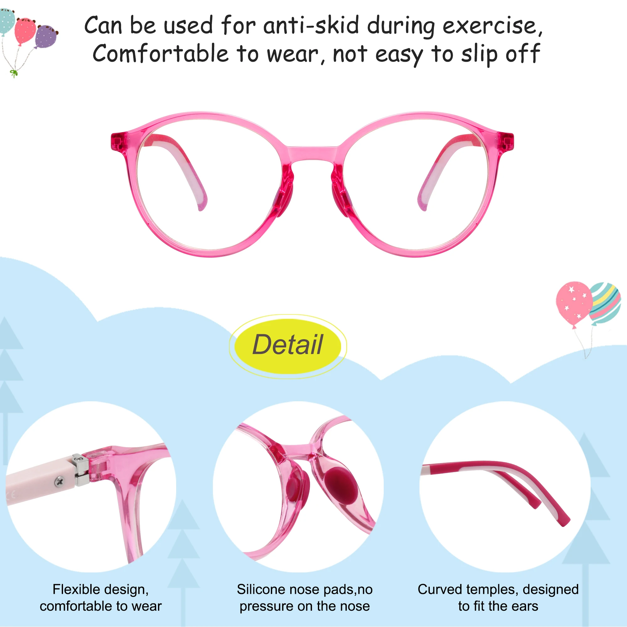 Kids Anti Blue Light Computer Glasses Boys Girls Glasses Gift for Children Baby Blocking Glasses Optical Spectacle Eyeglass