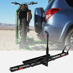 Motorcycle Dirtbike Carrier Tilt Hitch Mount Rack For Volkswagen VW Amarok 2023 2024