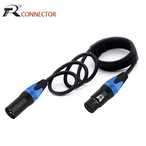 Imagen 1 del producto Cable jack XLR de 3 pines, conector macho a hembra OFC blindado de cobre para amplificador de mezclador de micrófono, luz de escenario, Cable de extensión XLR de 1m, 2m, 3m, 5m, 8m, 10m