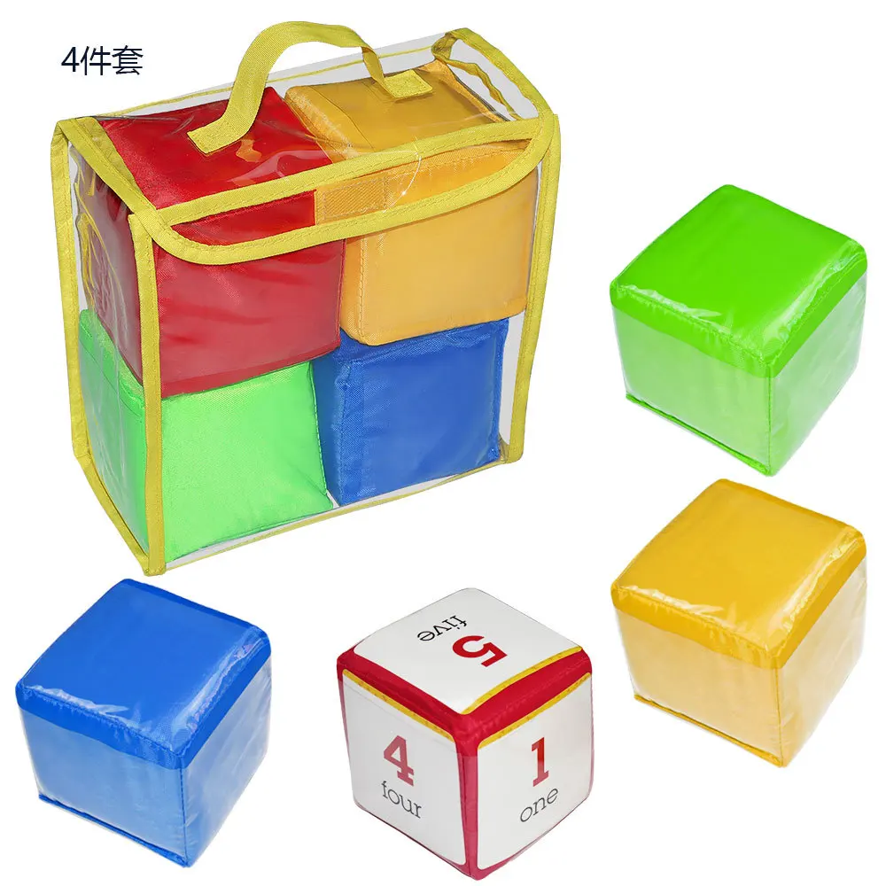 

New Hot DIY Education Dice PVC Pocket Squares Cube Parent-Child Interaction Photo Pocket Foam Stacking Blocks Kid Teaching Aid