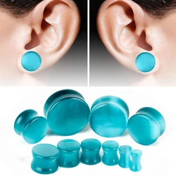 OIMG 6pcs/Lot Stone Ear Piercing Body Jewelry Gauges Plugs Tunnels Stretcher Flesh Earrings Expander Fashion Gift