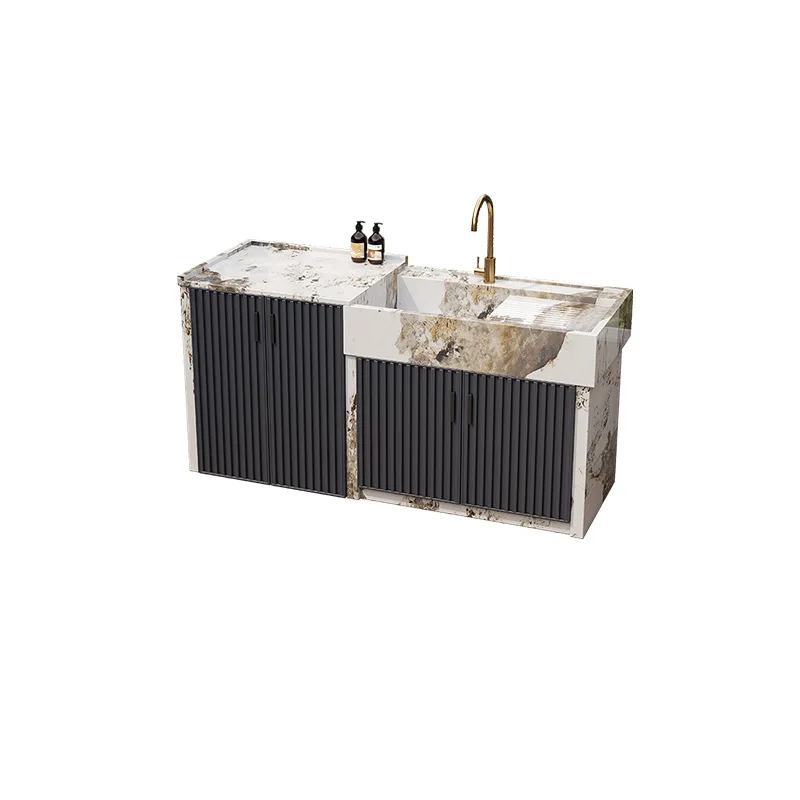 Outdoor courtyard sink, outdoor pool, rock slab imitation stone laundry pool, balcony, household imitation marble sink