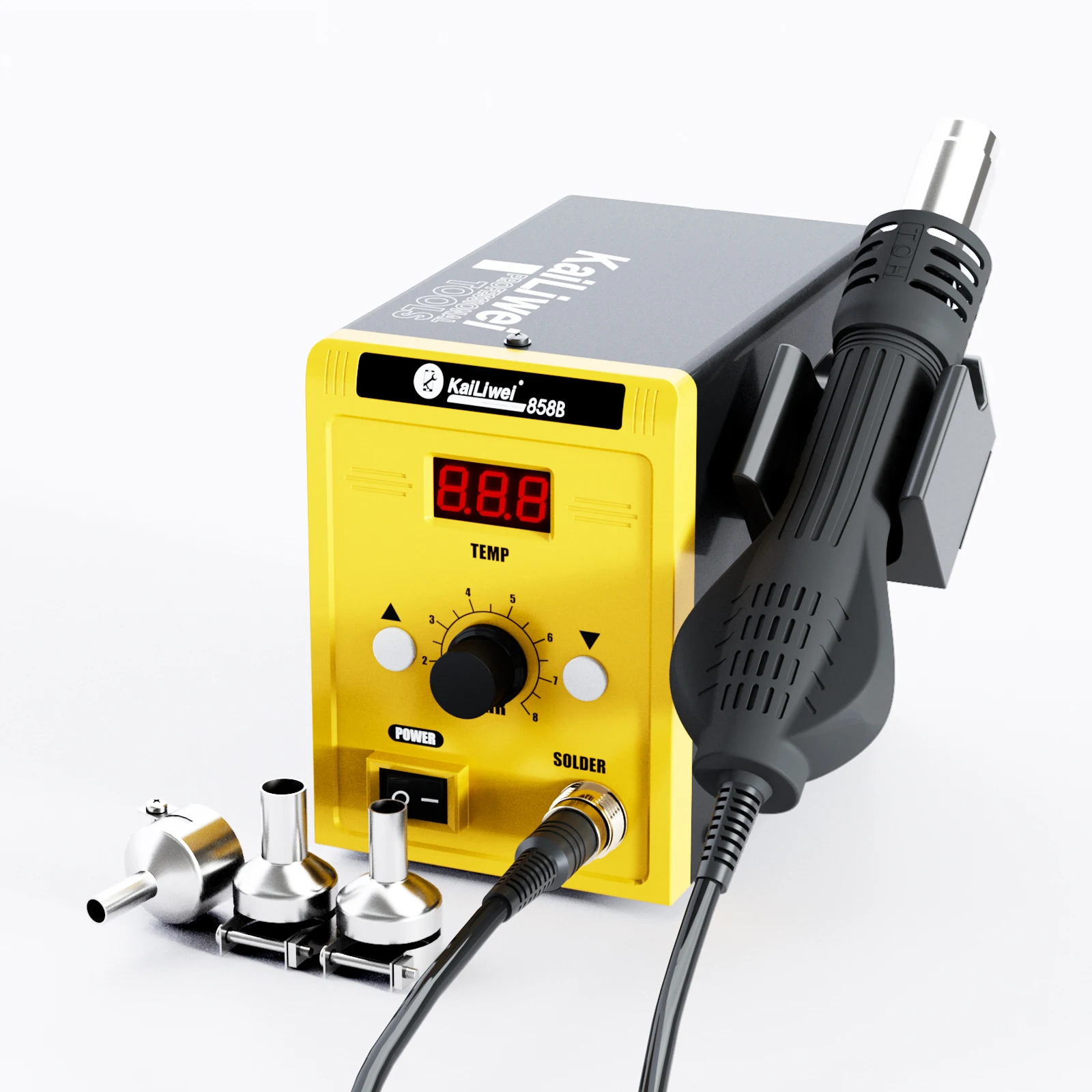 Kailiwei Soldering Heat g un 858B 700W Digital Display BGA Rework Solder Station Hot Air Blower g un for Soldering Repair