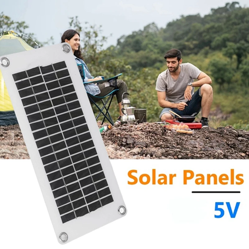 30W Solar Panel USB Waterproof Outdoor Hike Camping Portable Cells Battery Solar Phone Charger Plate Car Yacht Caravan