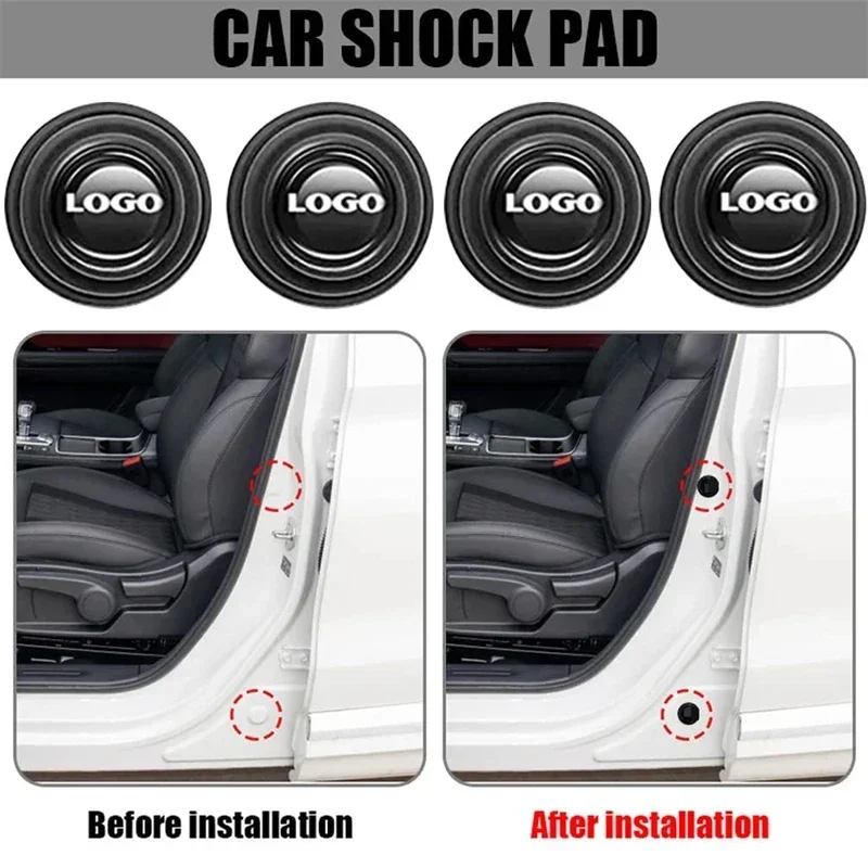 Car Door Shock Absorbing Gasket Trunk Sound Insulation Pad Stickers for Ford Mustang Shelby GT 350 500 Cobra 2005 2009 2014 2015