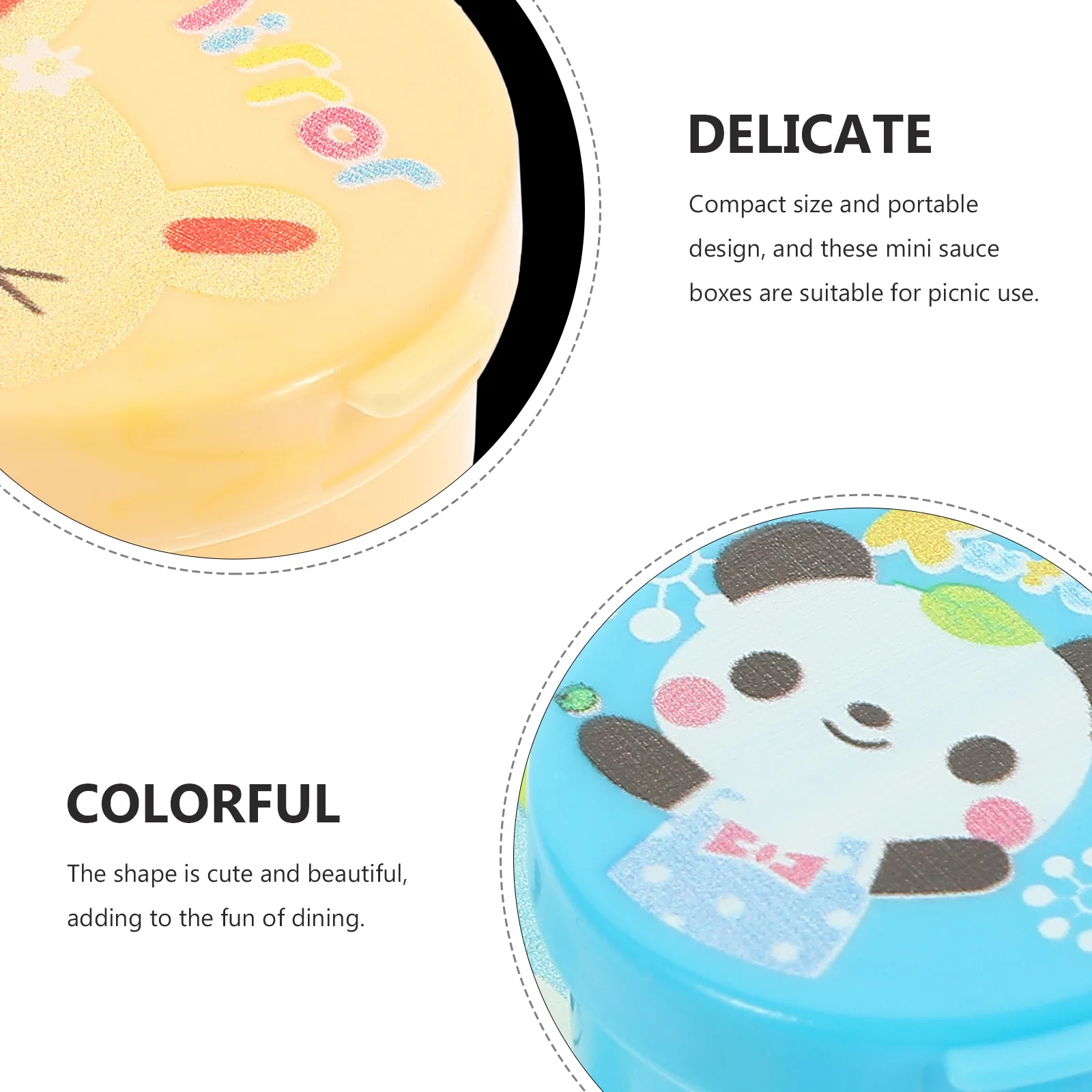 

2Sets Mini Sauce Boxes Portable Condiment Containers for Kitchen Outdoor Soy Sauce Vinegar Storage Small Seasoning Boxes Picnic